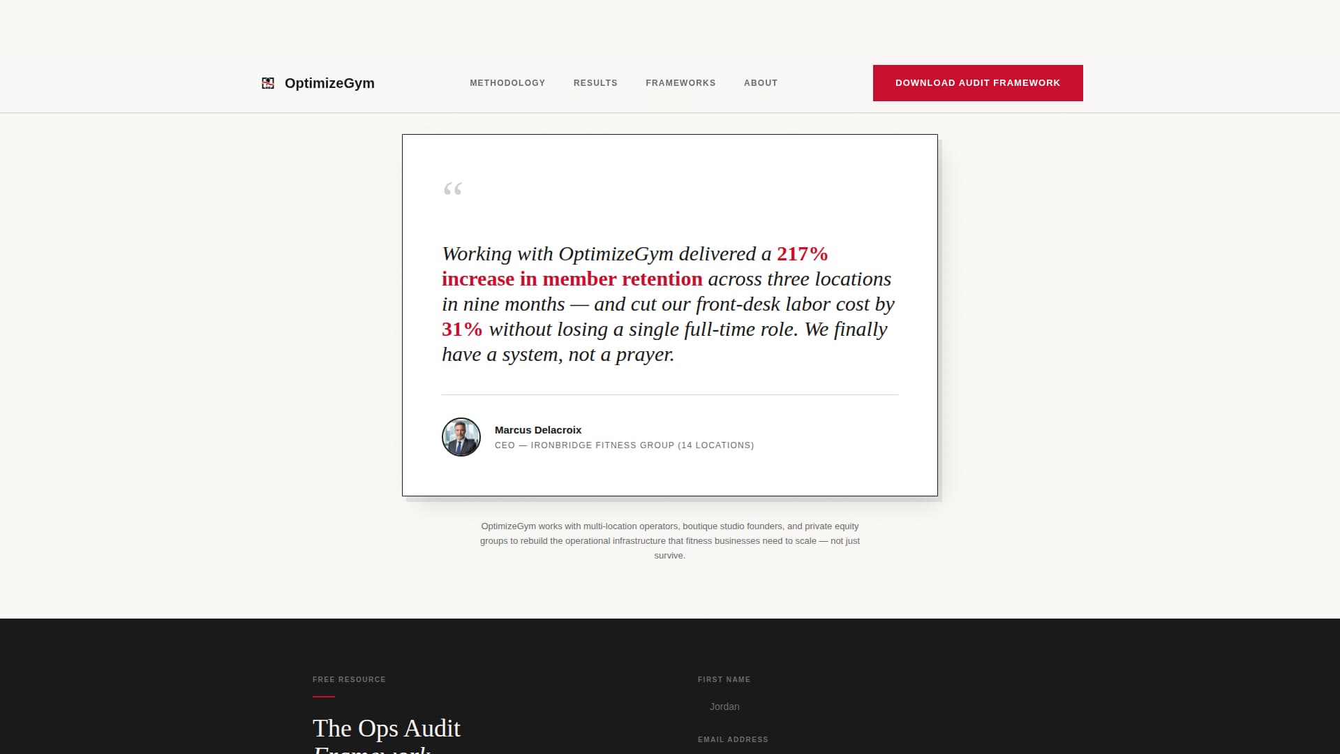 Fitness Consulting Professional Website Template