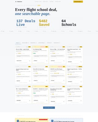 Flight School Marketing Pricing Website Template
