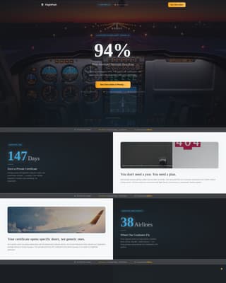 Flight School Marketing Professional Website Template