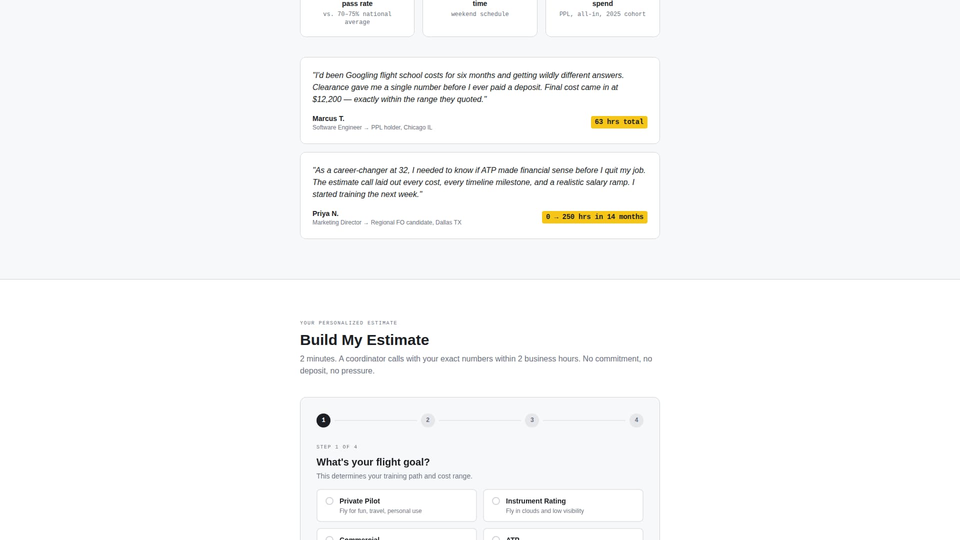Flight School Marketing FAQ Website Template