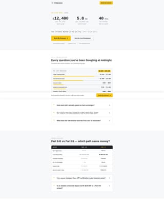 Flight School Marketing FAQ Website Template