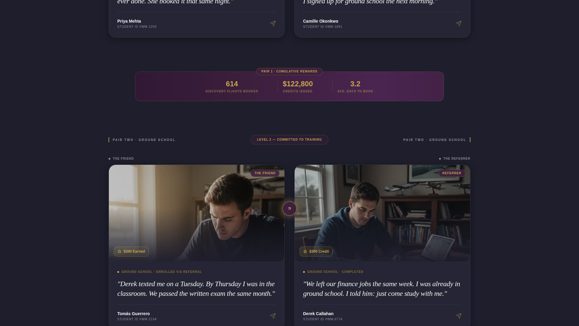 Flight School Marketing Booking Website Template