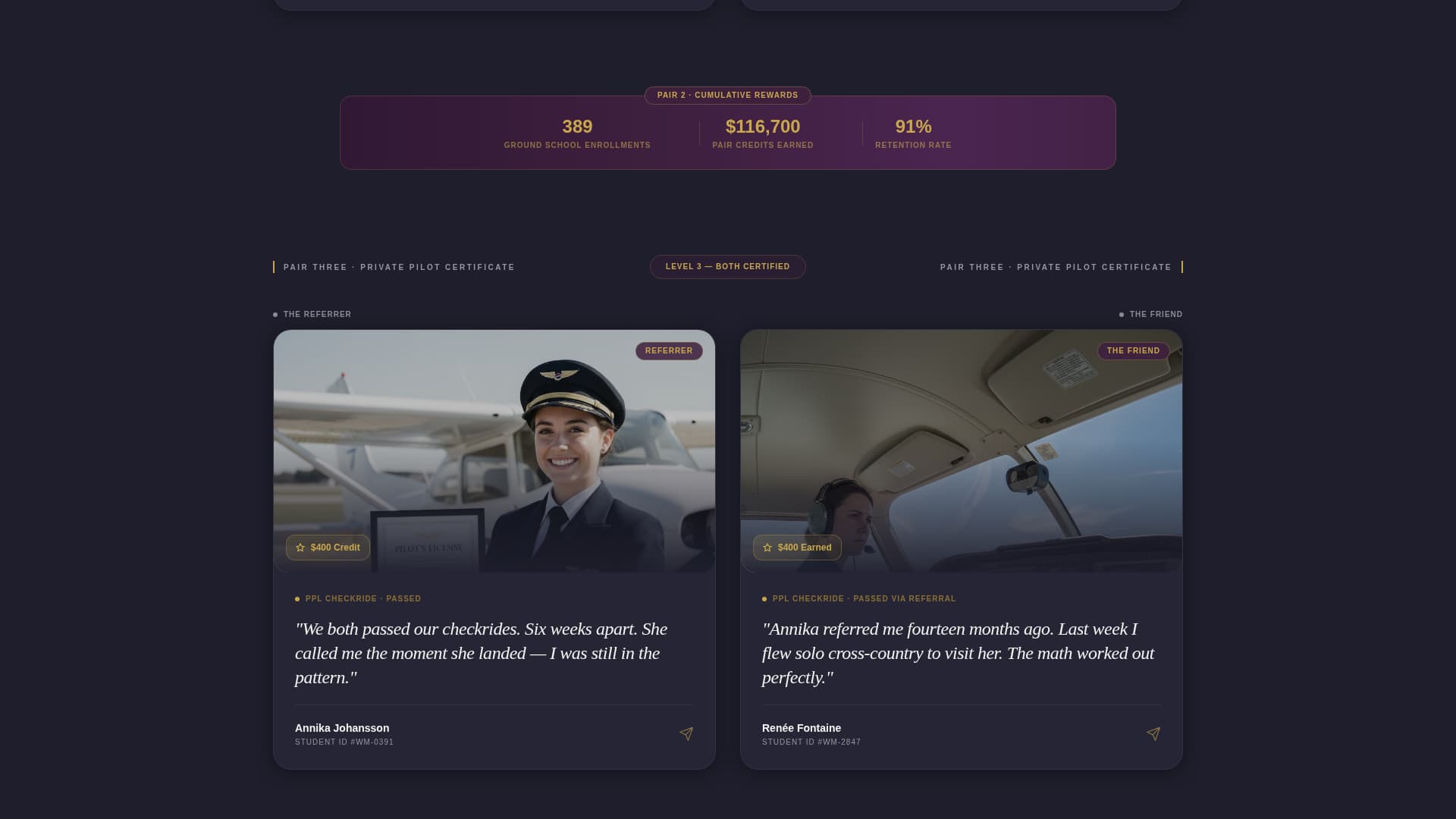 Flight School Marketing Booking Website Template