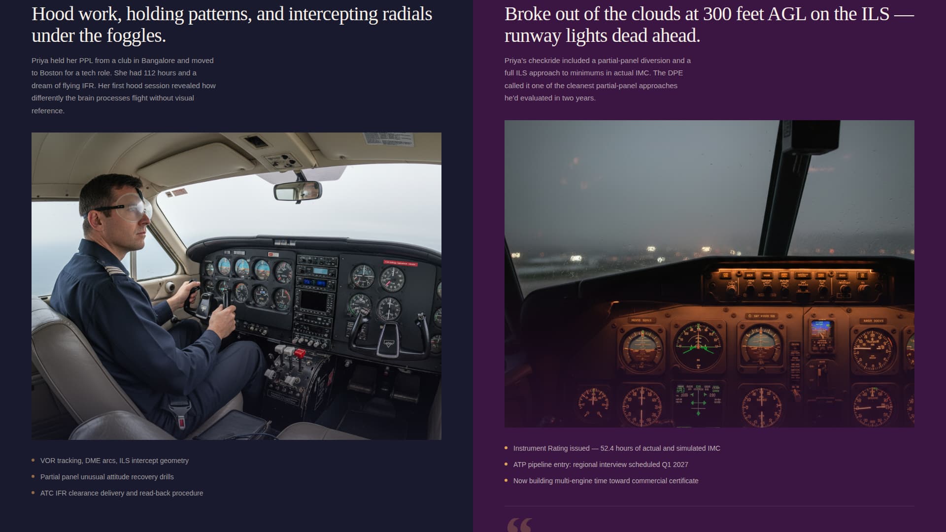 Flight School Marketing Advanced Booking Website Template