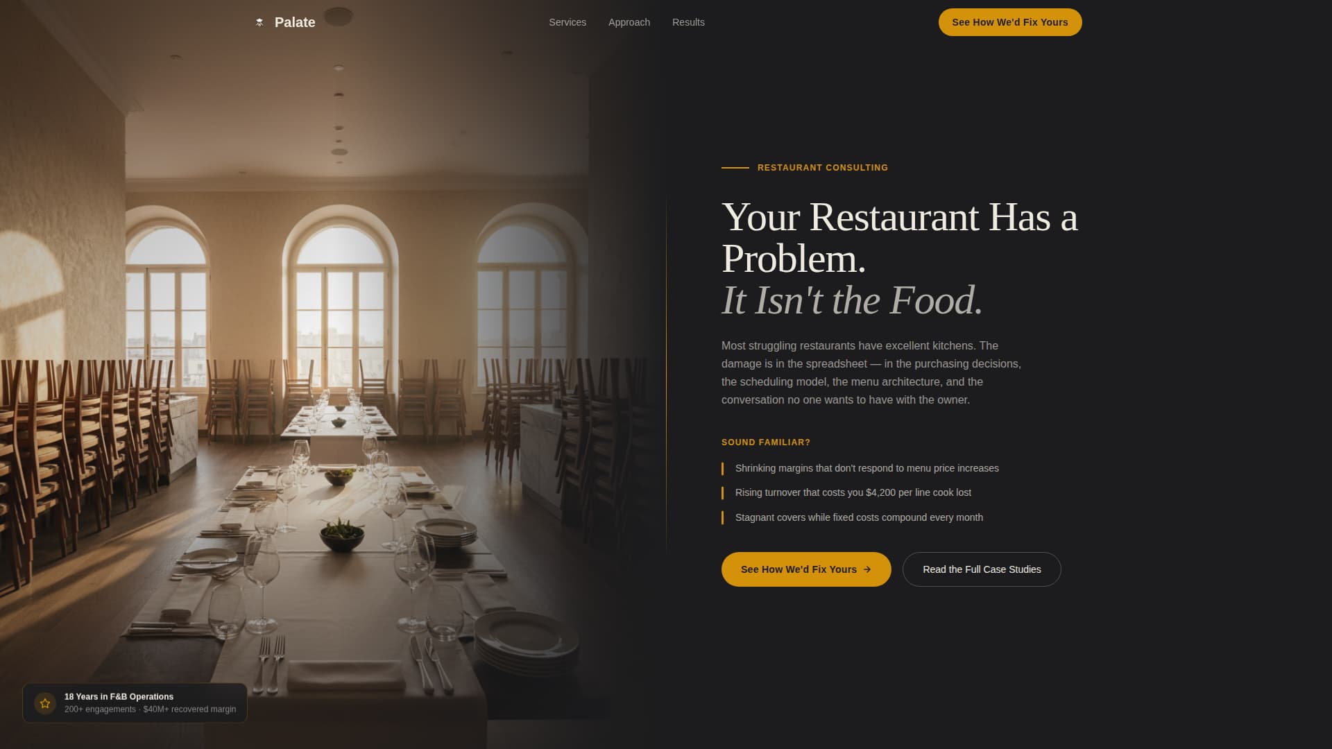 Food & Beverage Consulting FAQ Website Template