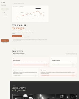 Food & Beverage Consulting Specialist Booking Website Template