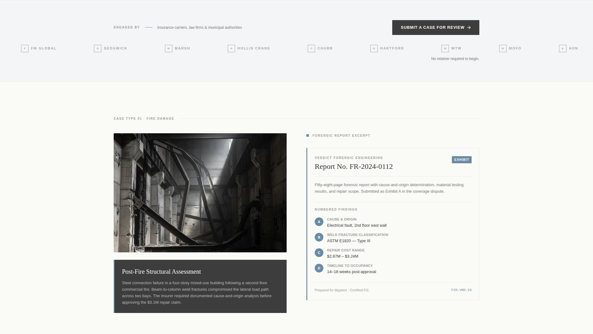 Verdict - Authoritative Forensic Landing Page Template