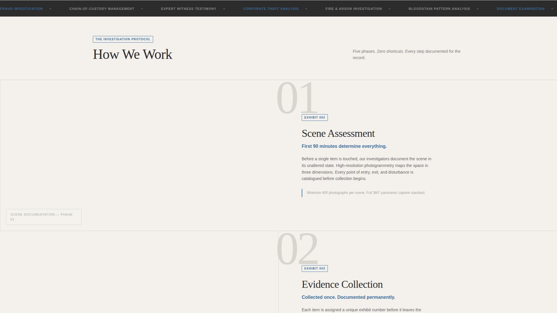 Private Investigation Blog Website Template