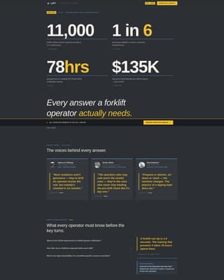 Forklift Operator FAQ Website Template