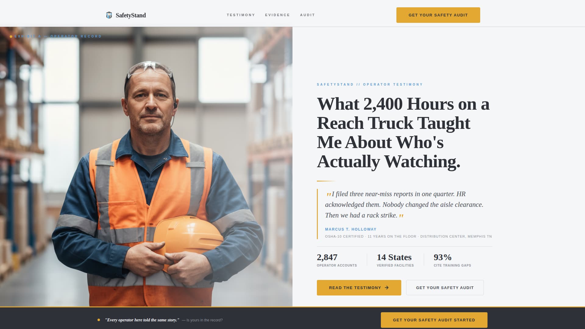 Forklift Operator Specialist Reviews Website Template