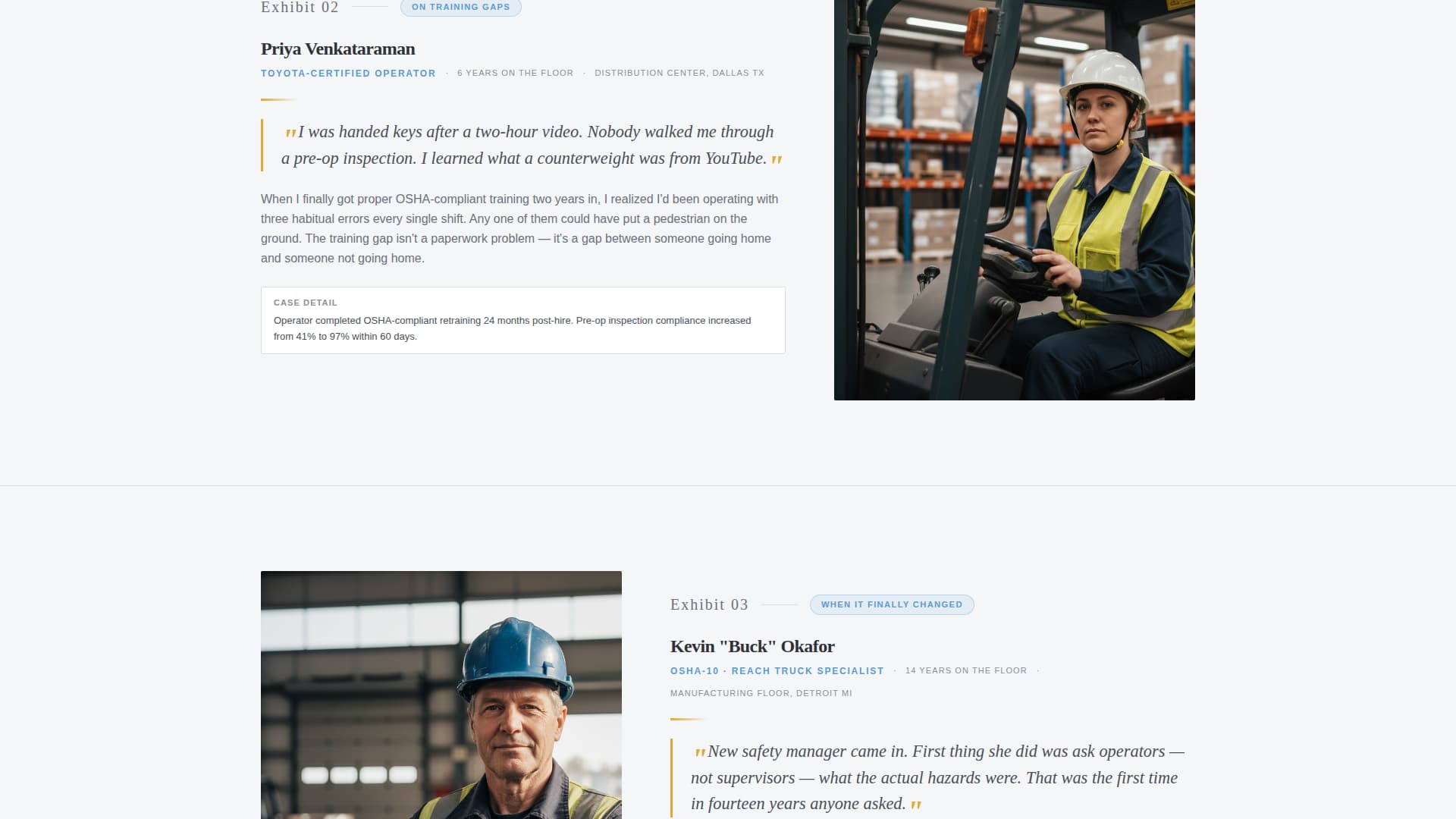 Forklift Operator Specialist Reviews Website Template