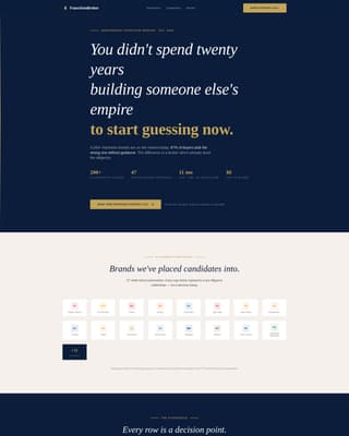 Franchise Consulting Advanced Booking Website Template
