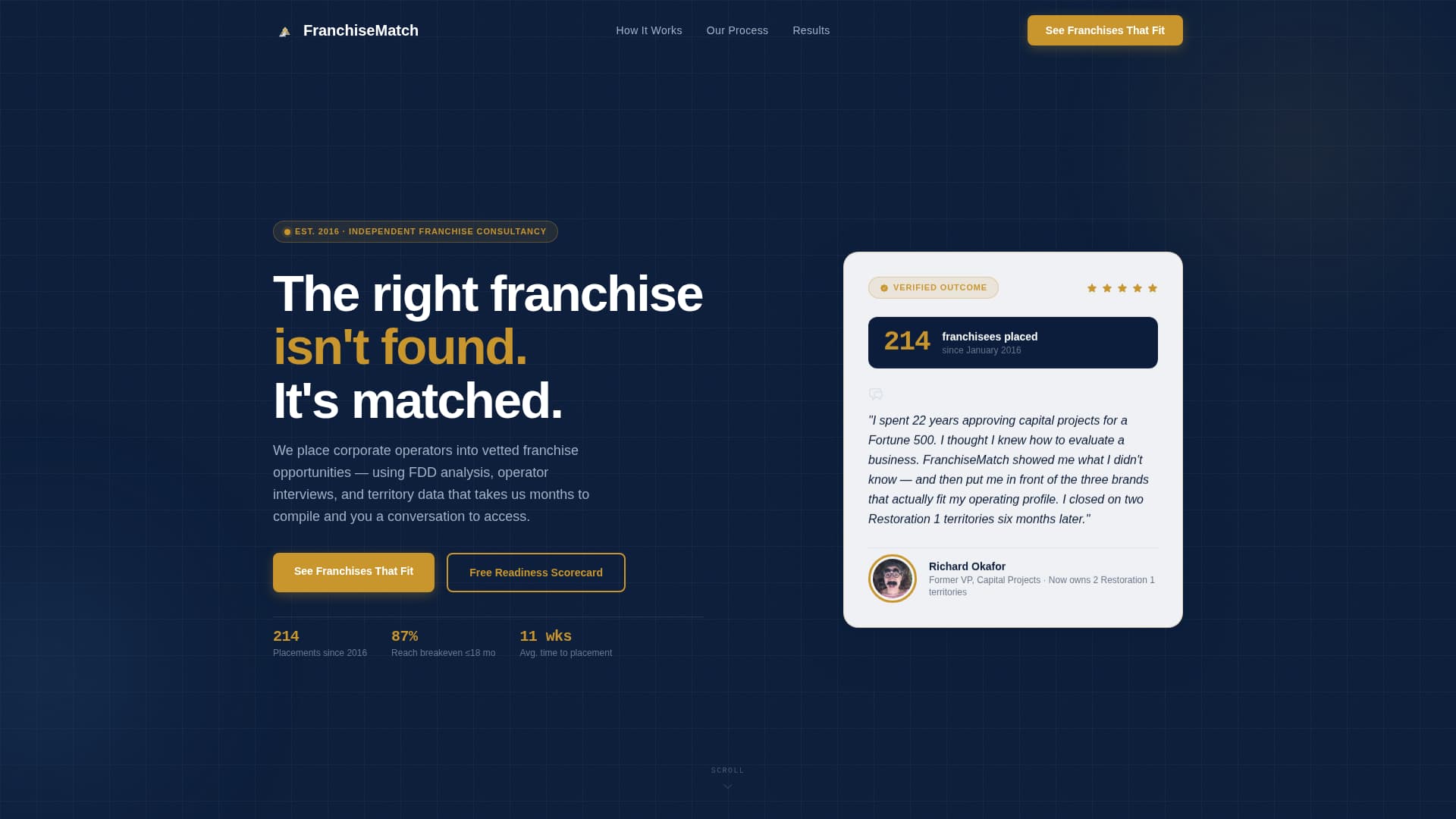 Franchise Consulting Reviews Website Template