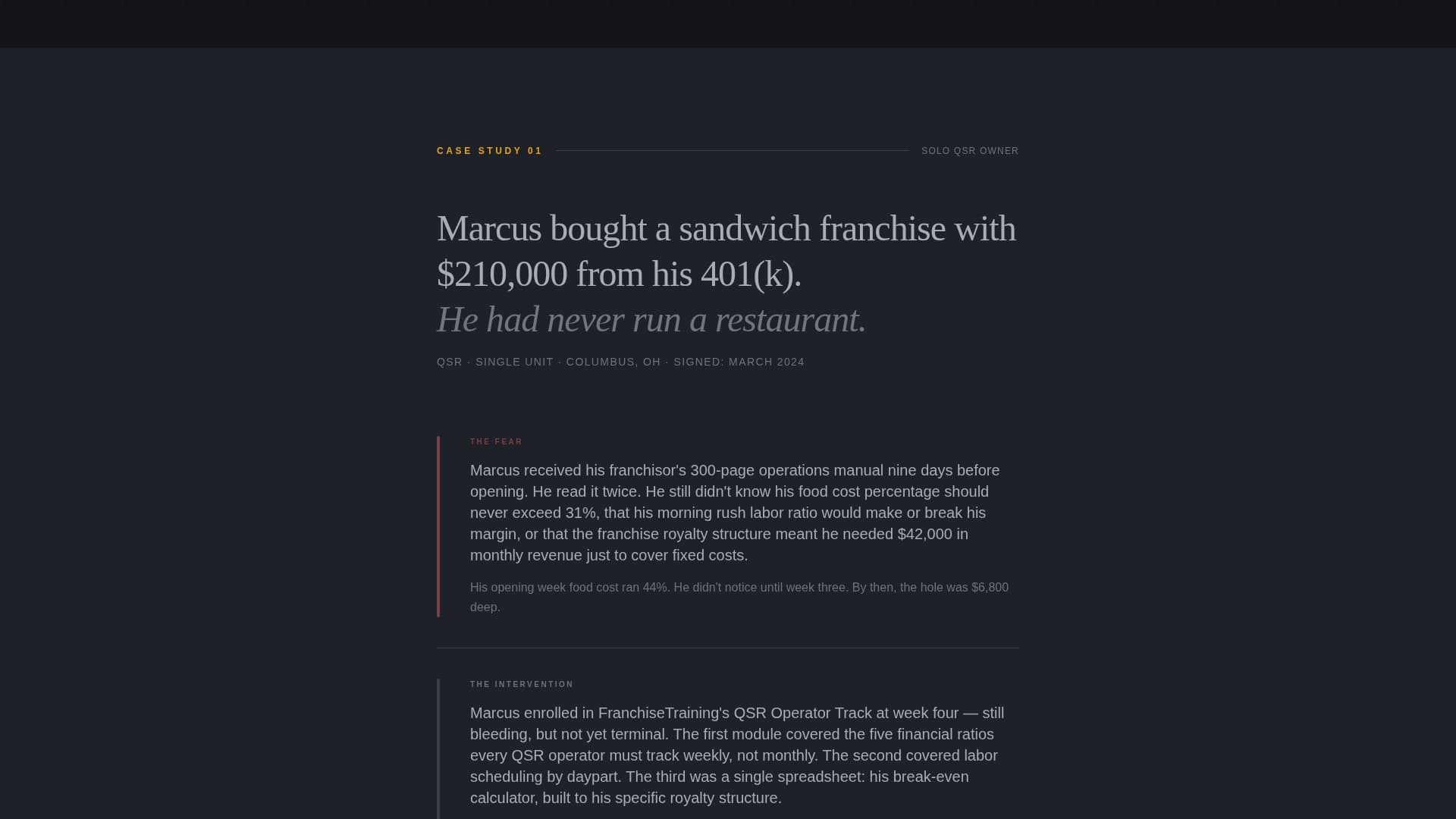 Franchise Consulting Portfolio Website Template