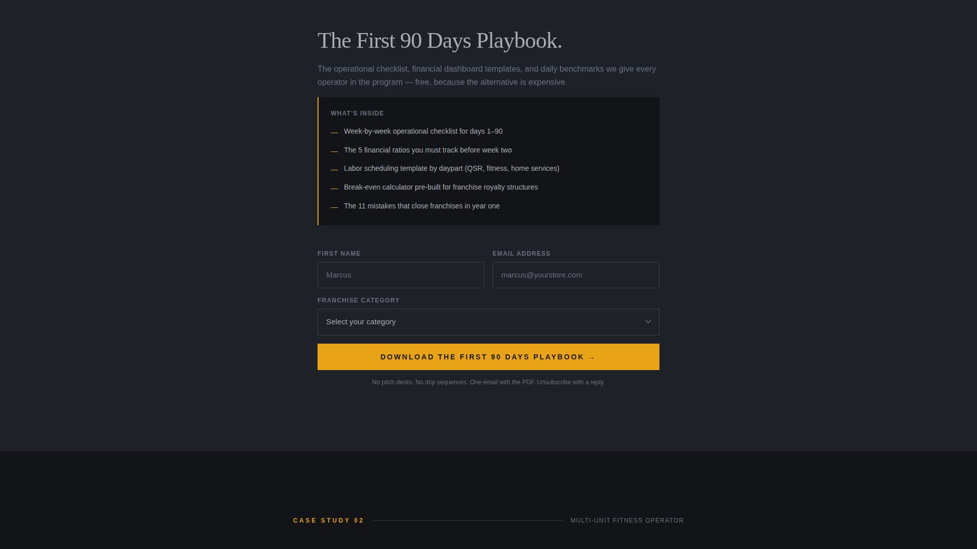 Franchise Consulting Portfolio Website Template