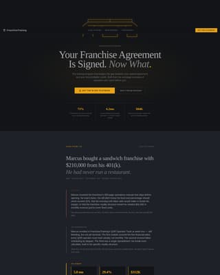 Franchise Consulting Portfolio Website Template