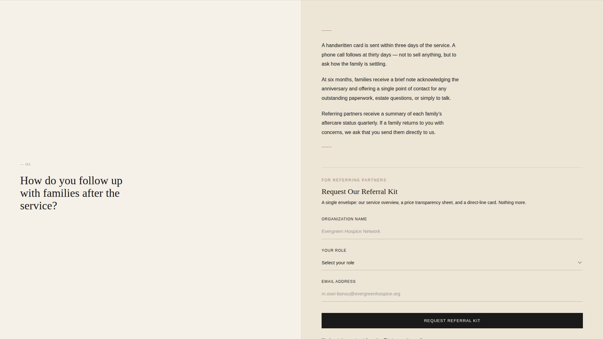 Funeral Director FAQ Website Template