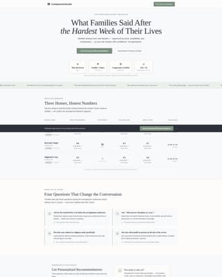 Funeral Director Reviews Website Template