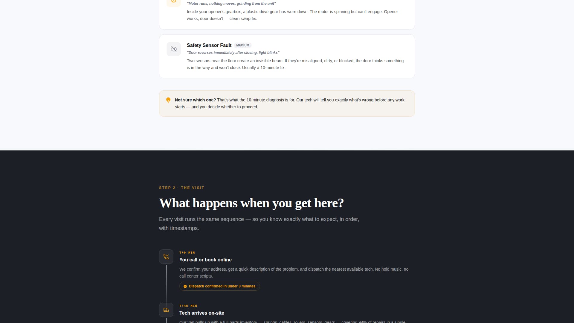 Garage Door Repair Marketing Booking Website Template
