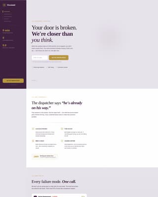 Garage Door Repair Marketing Professional Website Template