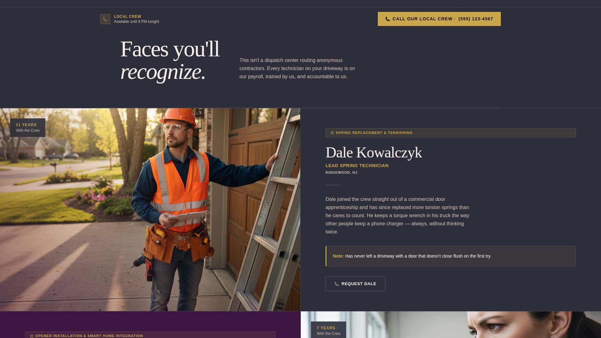 Garage Door Repair Marketing Specialist Reviews Website Template