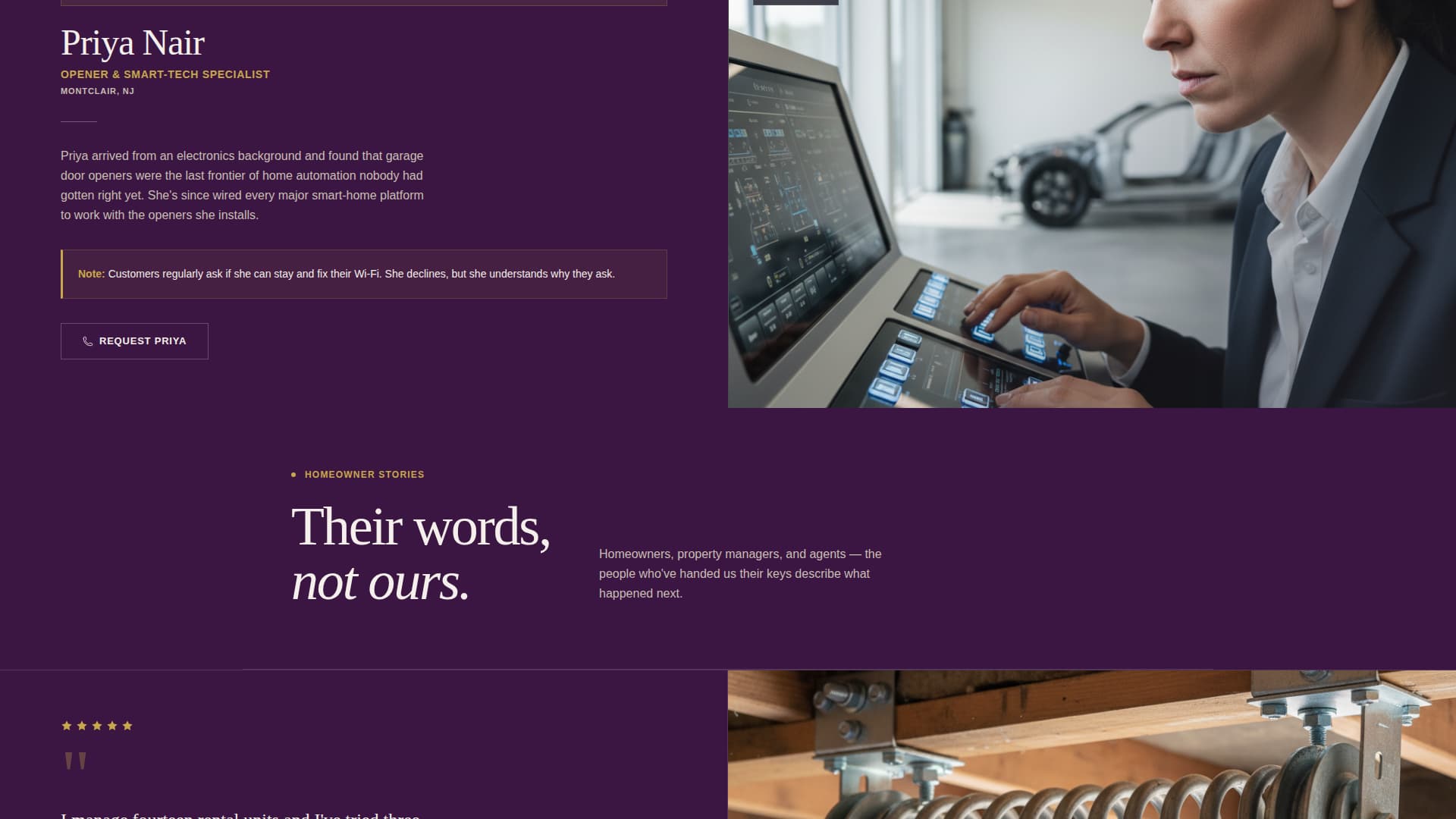 Garage Door Repair Marketing Specialist Reviews Website Template