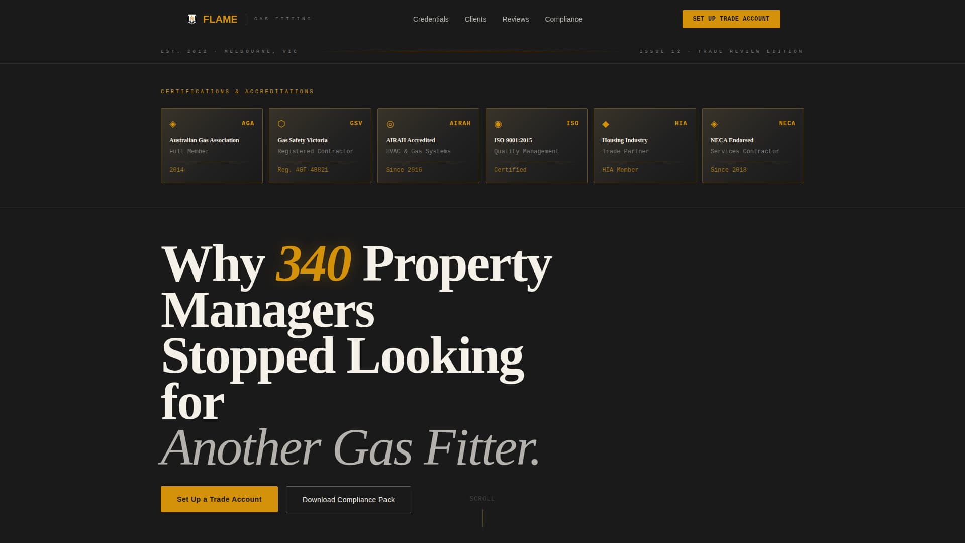 Gas Fitter Business Reviews Website Template