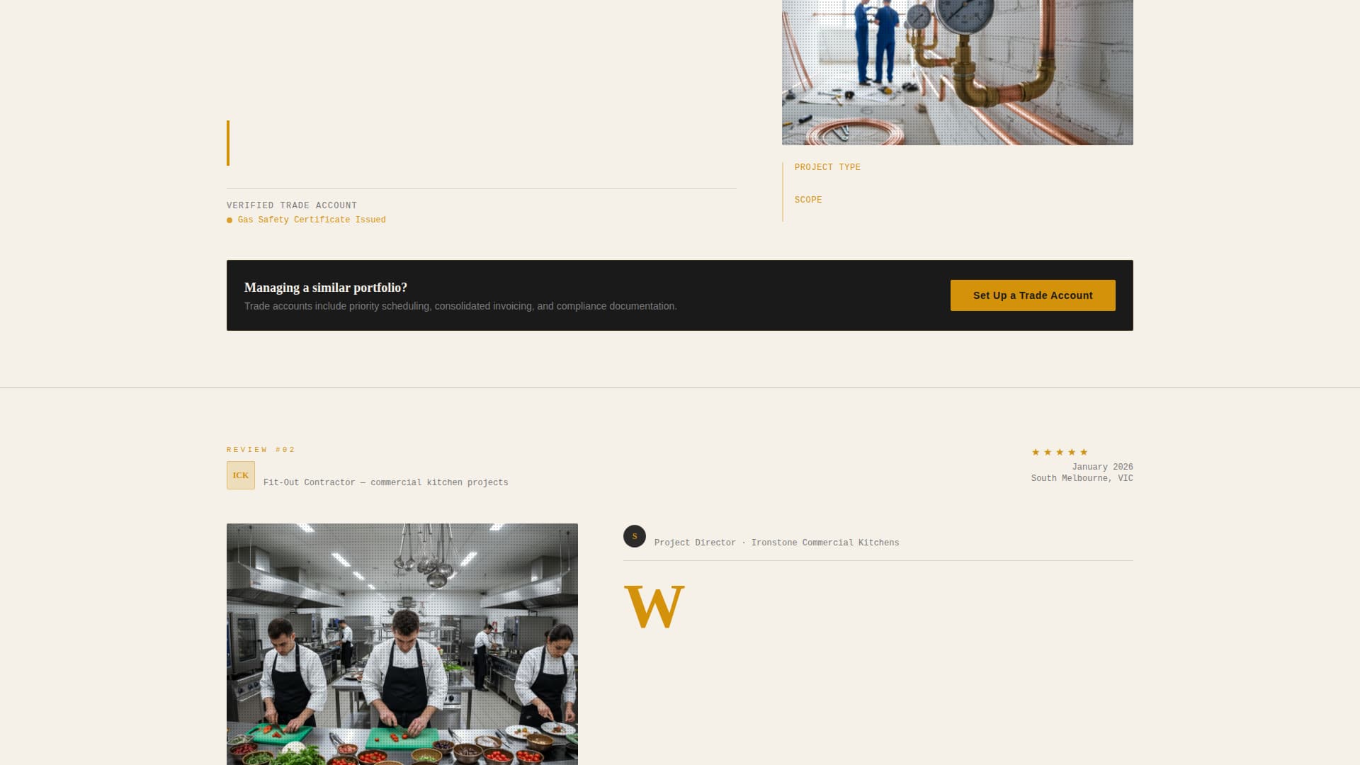 Gas Fitter Business Reviews Website Template