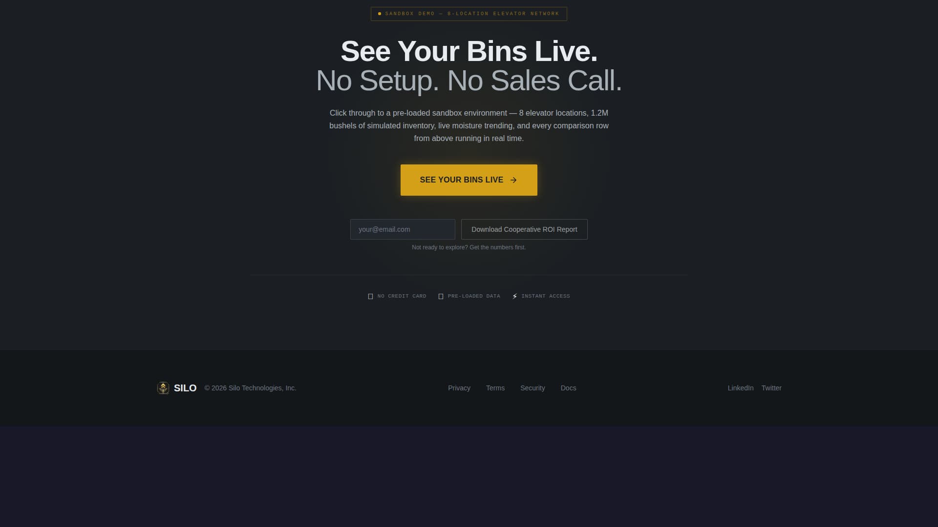 Silo - Precision Agriculture Landing Page Template