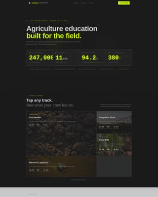 Cultivate - Dynamic Agri Learning Landing Page Template