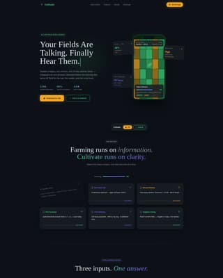 Cultivate - Intelligent Agriculture Landing Page Template