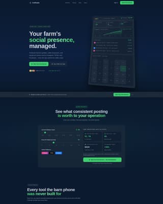 Agriculture Software Cost Calculator Website Template
