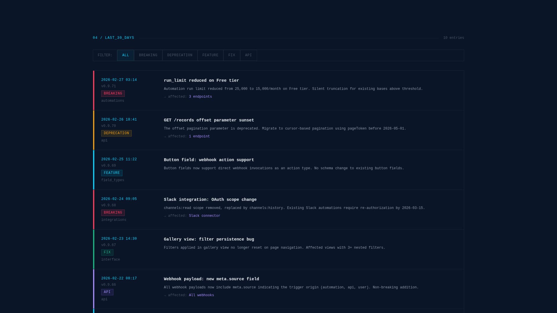 Changelog - Real-Time Airtable Landing Page Template