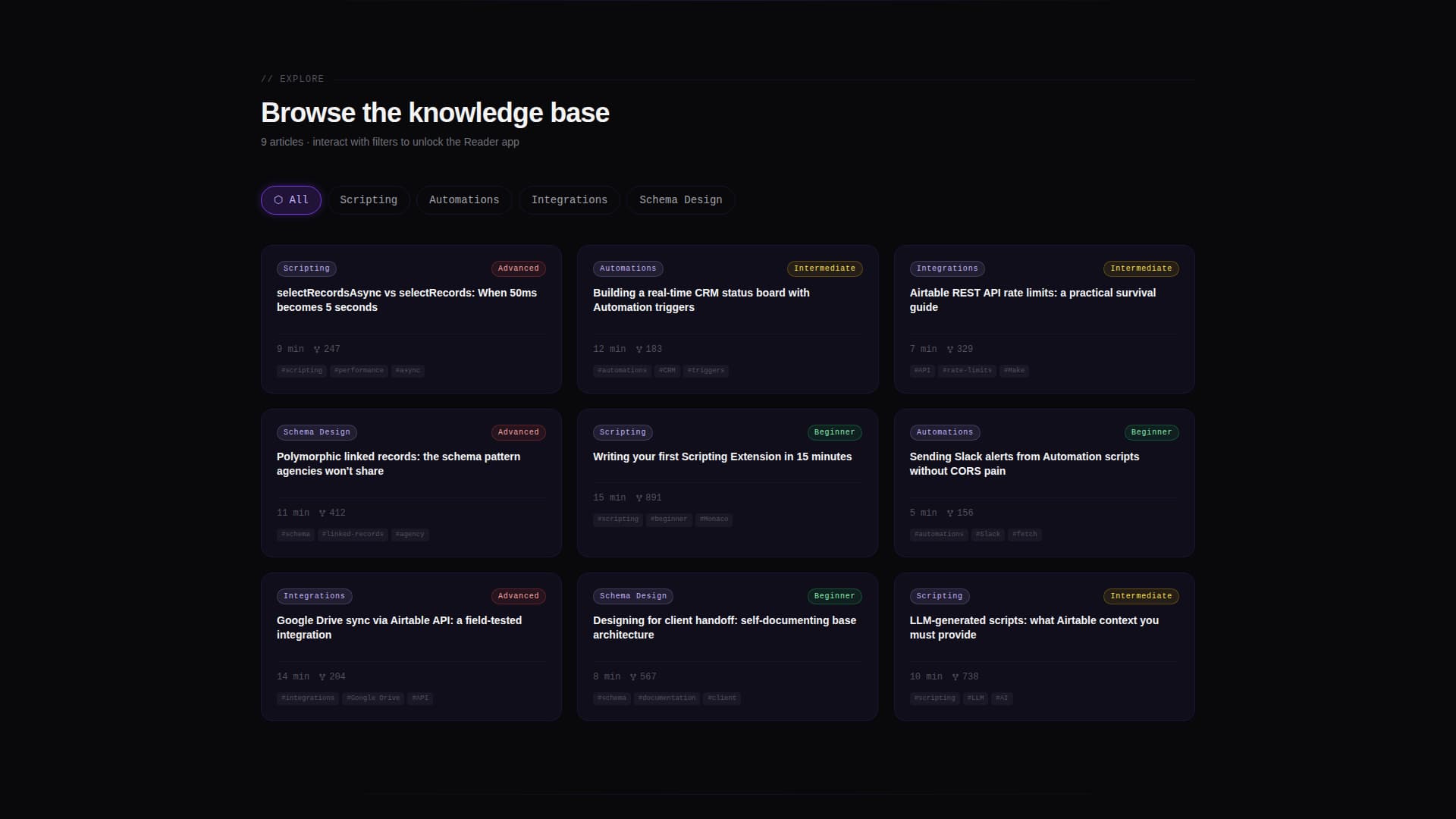 Basecamp - Powerful Airtable Developer Landing Page Template