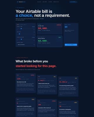 No-Code Platform Documentation Cost Calculator Website Template