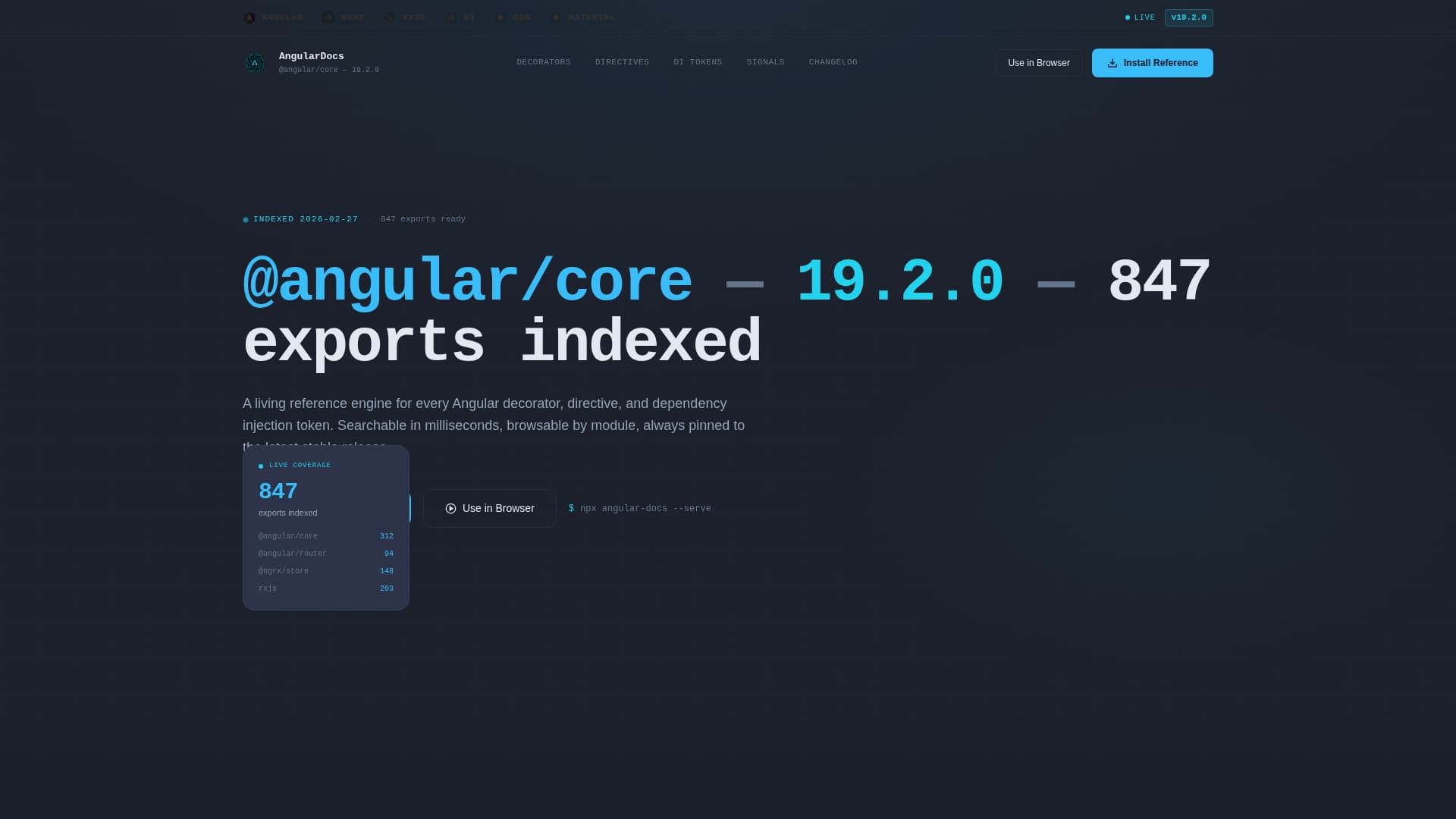 Angular - Powerful API Reference Landing Page Template