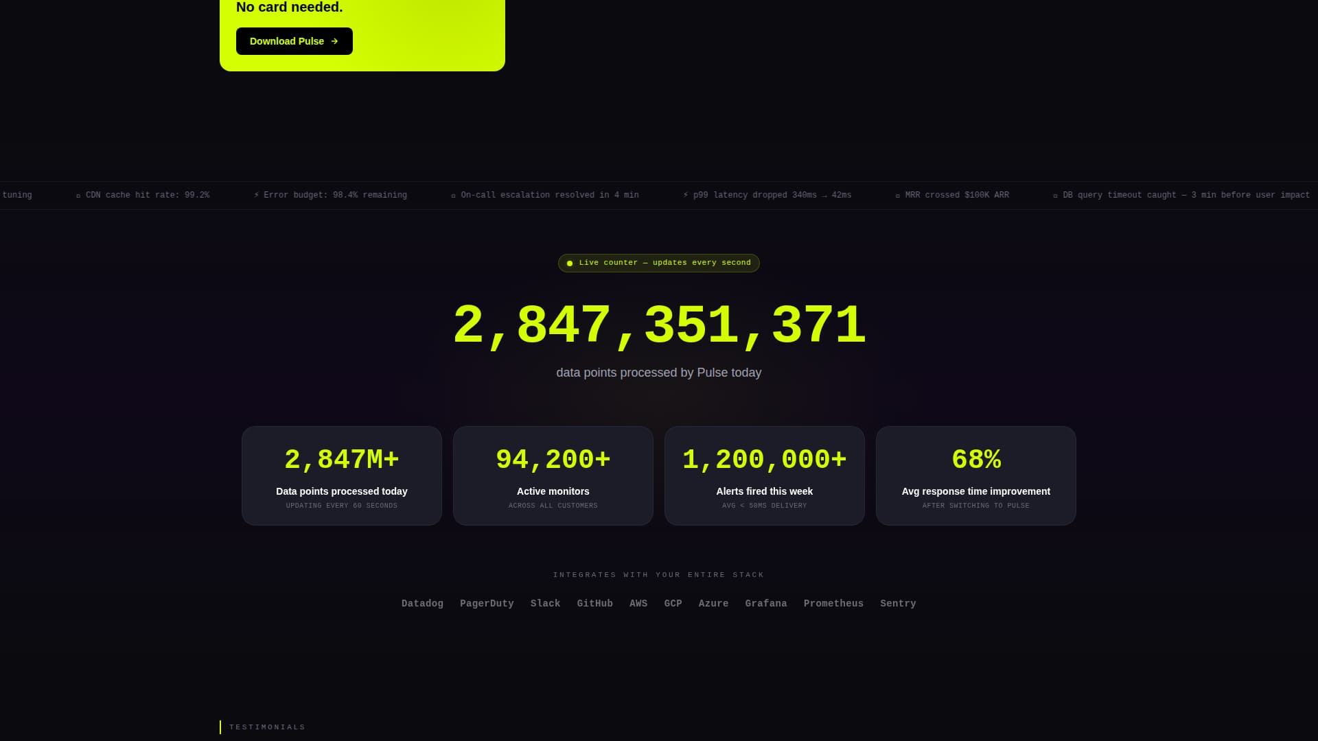 Pulse - Dynamic App Landing Page Template