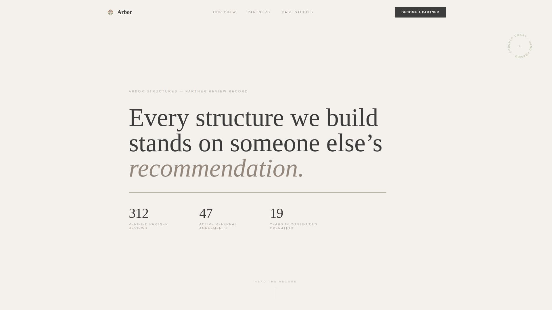Arbor — Reliable Outdoor Contractor Landing Page Template