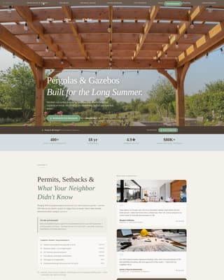 Gazebo & Pergola Builder Business Reviews Website Template