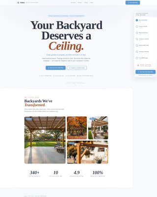 Gazebo & Pergola Builder Business Education Website Template