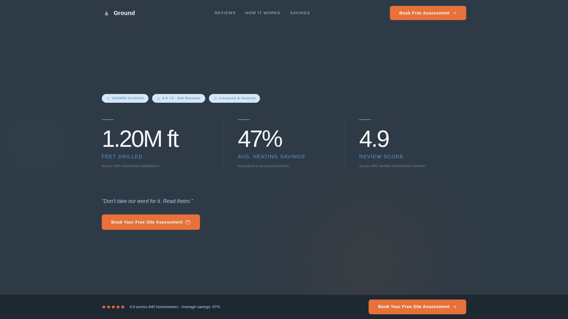 Geothermal - Trusted Installer Landing Page Template