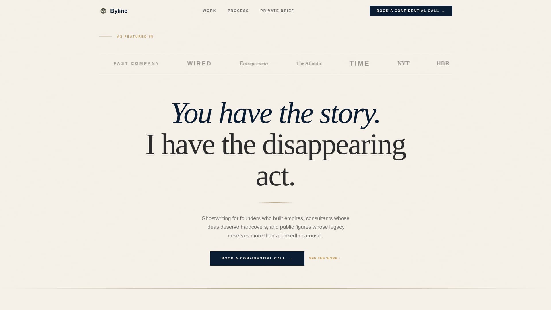 Ghostwriter Booking Website Template