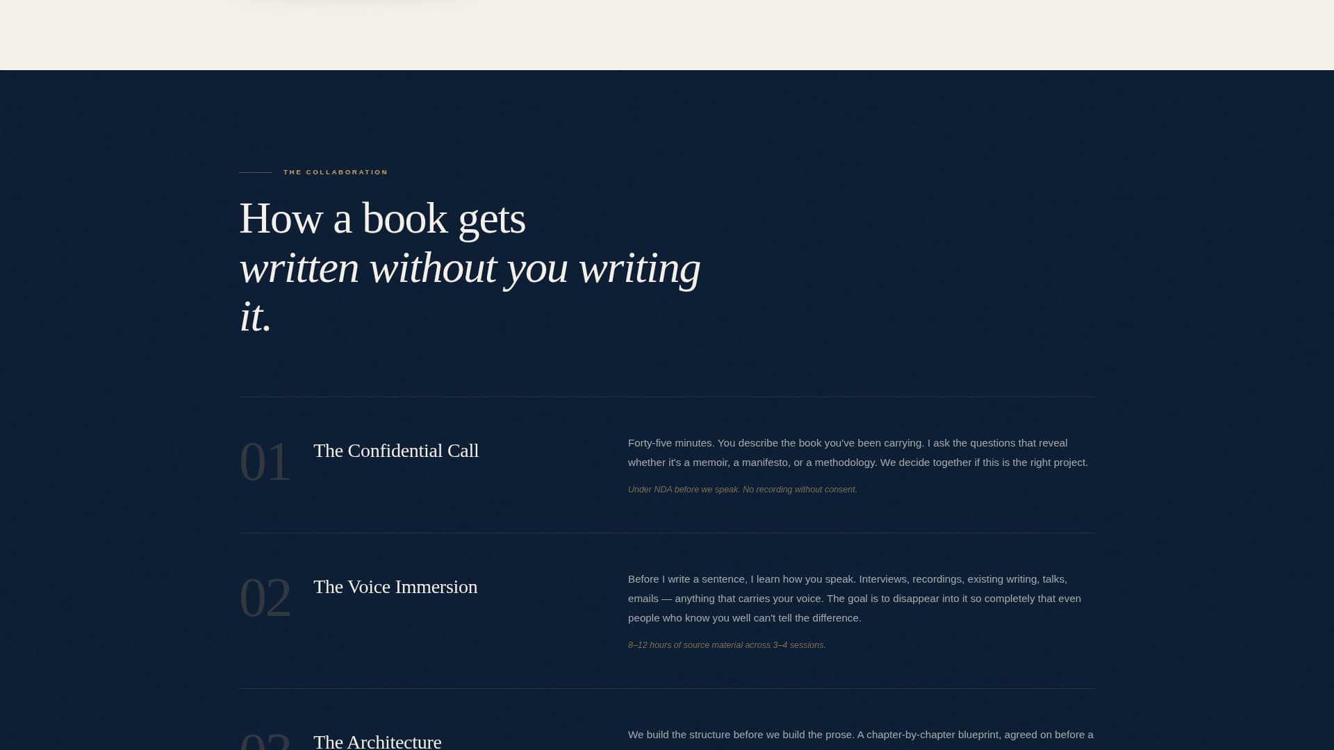 Ghostwriter Booking Website Template