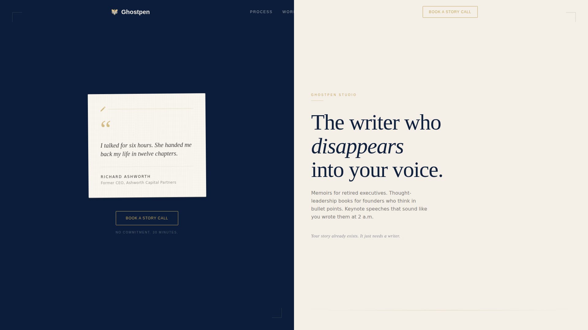 Ghostpen — Verified Content Specialist Landing Page Template