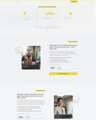 Glass Repair Marketing Booking Website Template