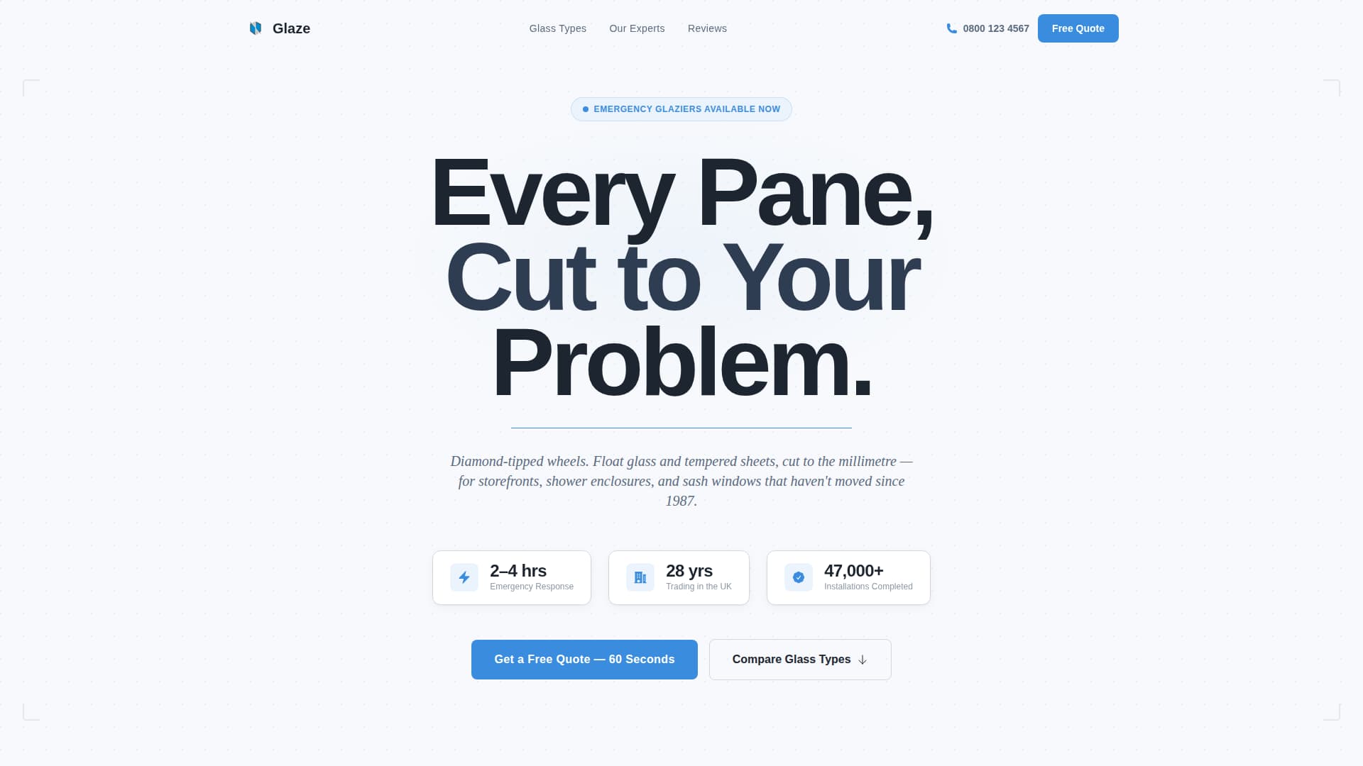 Glazier Professional Website Template