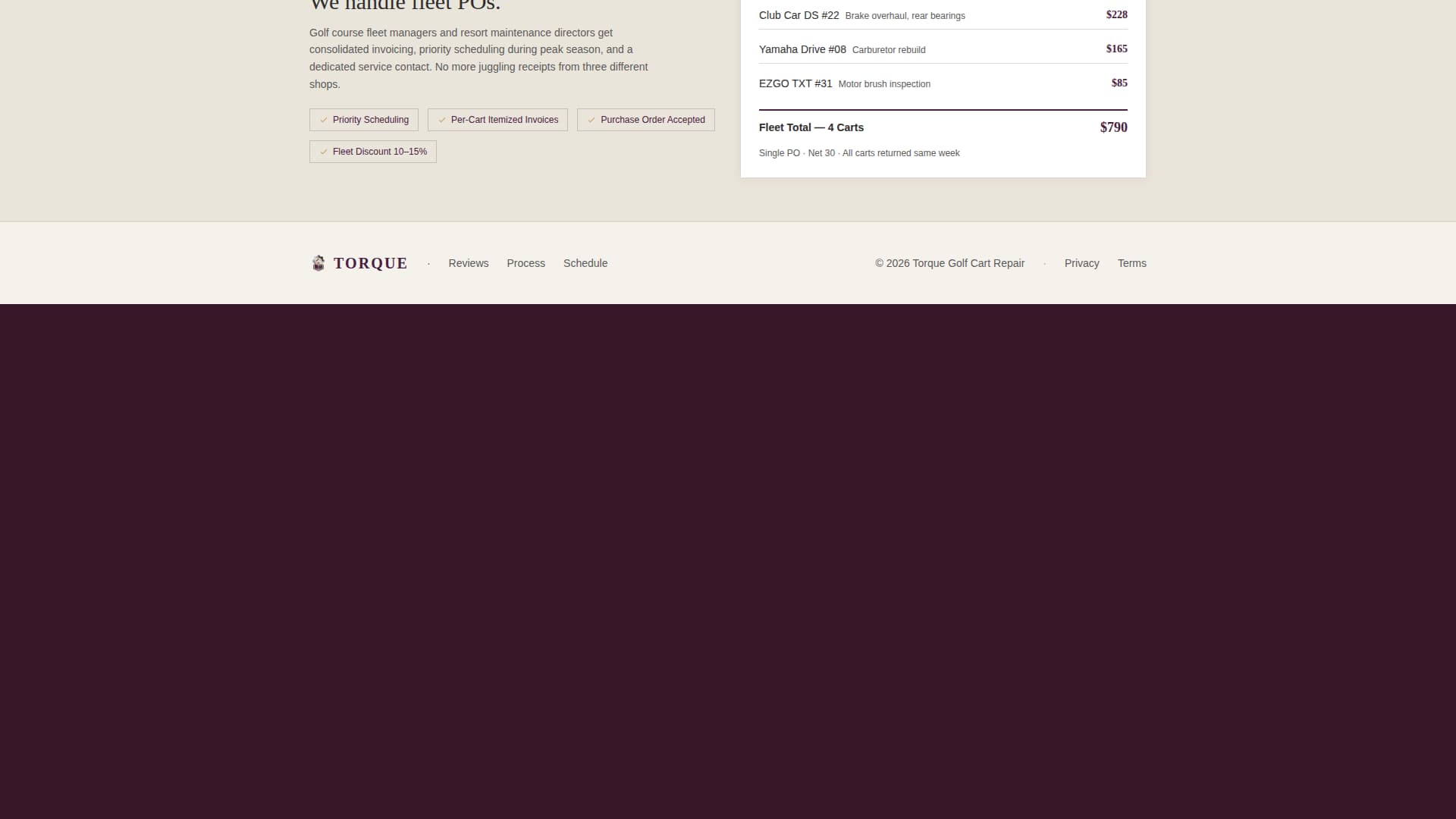 Torque - Transparent Golfcartmechanic Landing Page Template