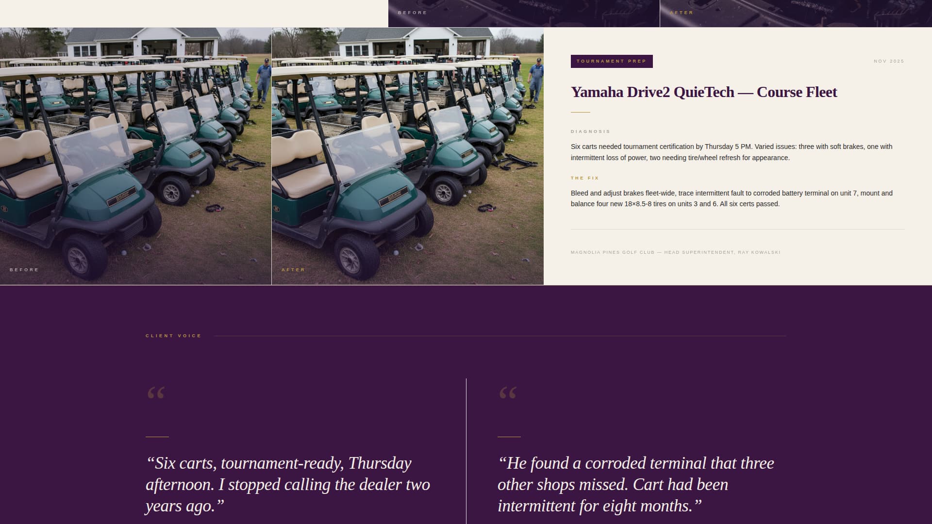 Torque - Editorial Golfcartmechanic Landing Page Template