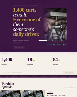 Torque - Editorial Golfcartmechanic Landing Page Template