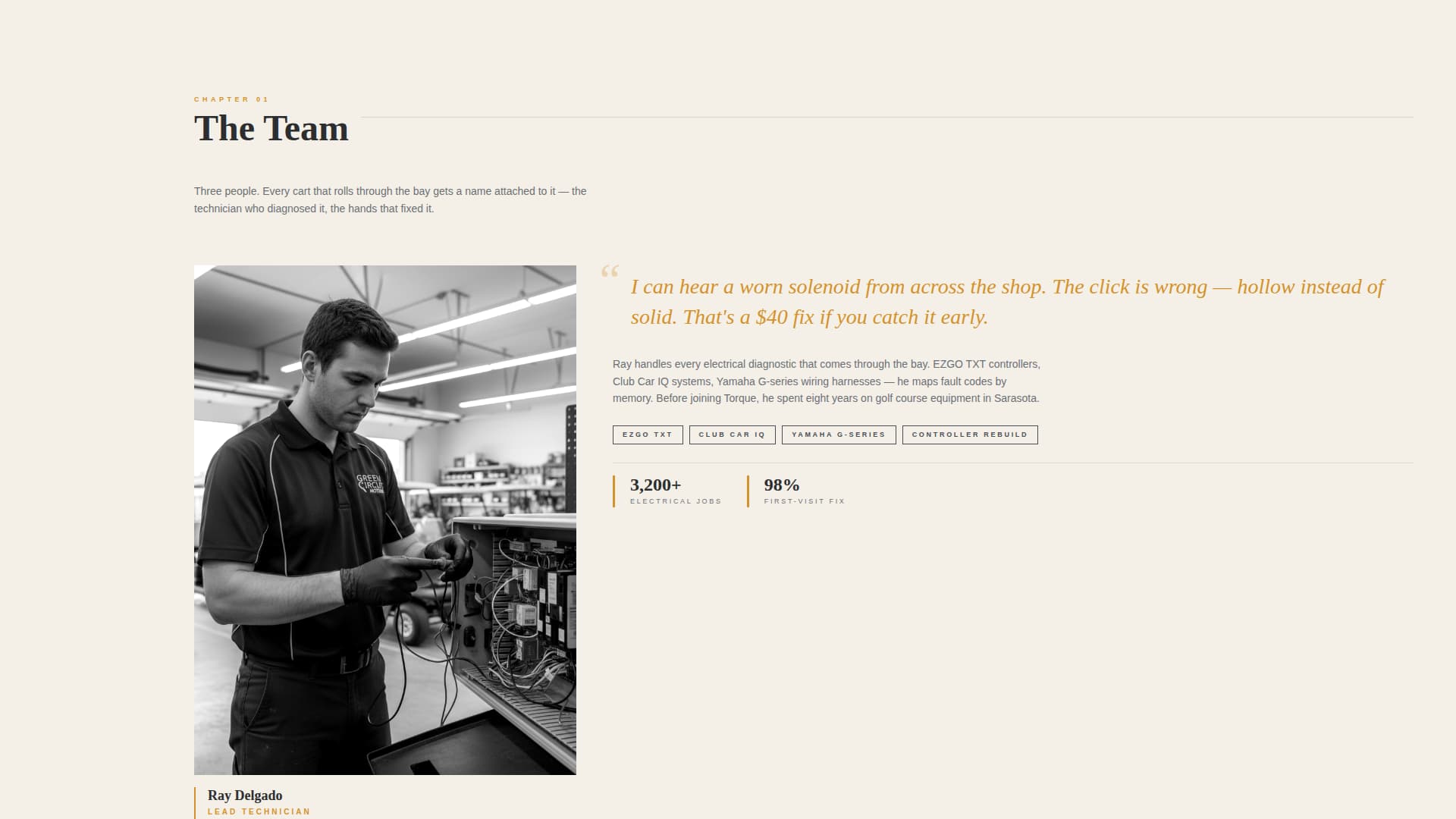 Torque - Authoritative Golfcartmechanic Landing Page Template